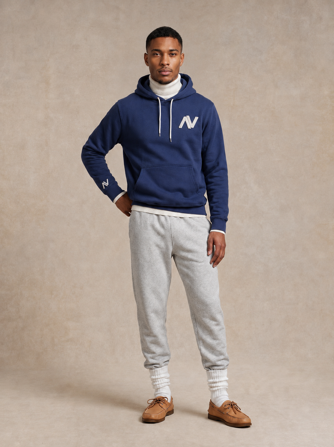 Nauvu Patch-Work Fleece Hoodie